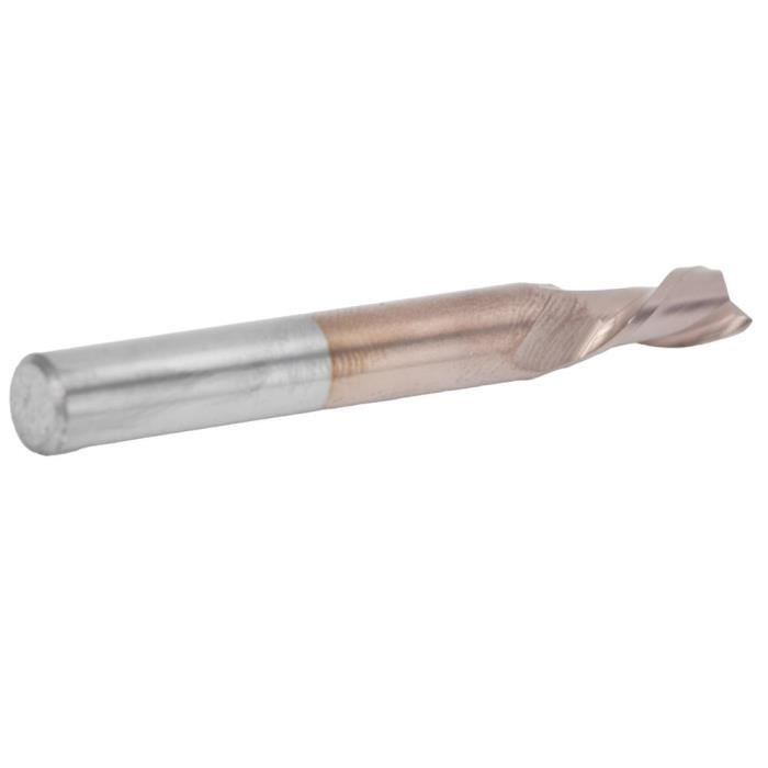Fraise à Bout Sphérique 2 Dents – Revêtement TiAlN, Carbure De Tungstène – Pour Aciers Trempés – Diam. 1/4"
