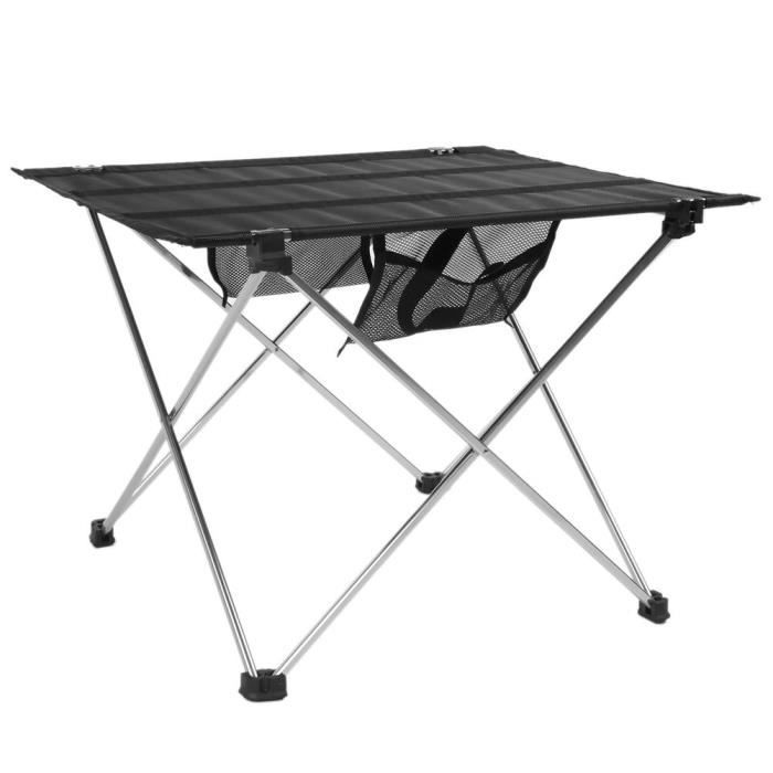 Table De Pique-nique Pliante Avec Filet De Rangement - Organisateur Pour Barbecue Et Frigo De Camping