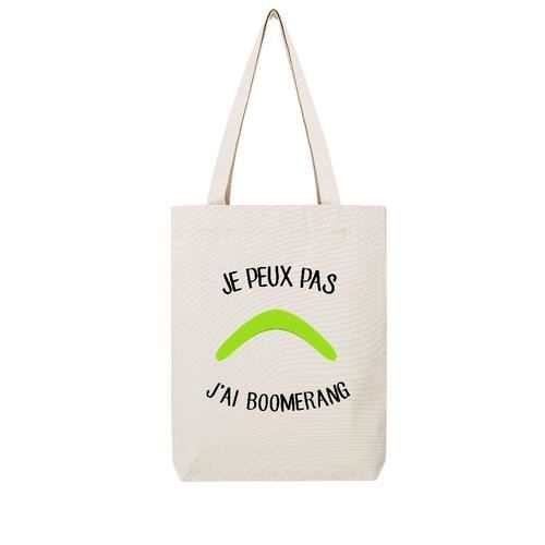 Tote Bag Coton Beige Avec Motif Cocker - Fermeture éclair, Poche Jetée - Sac Shopping Unisexe Léger Et Pratique