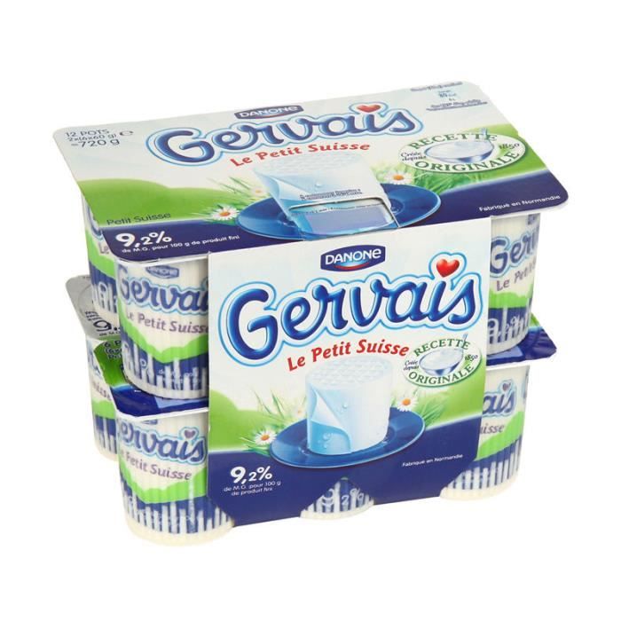 Livraison à domicile Gervais Petits suisses nature 9.2 mg, 12x60g