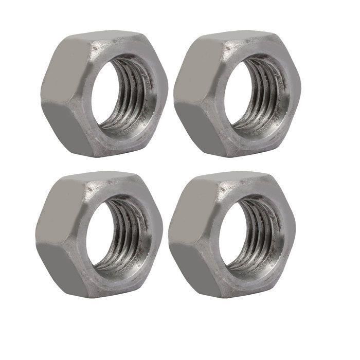 sourcing map 8pcs M24 Pas 1,5mm filetage acier carbone métrique écrou Hex gauche