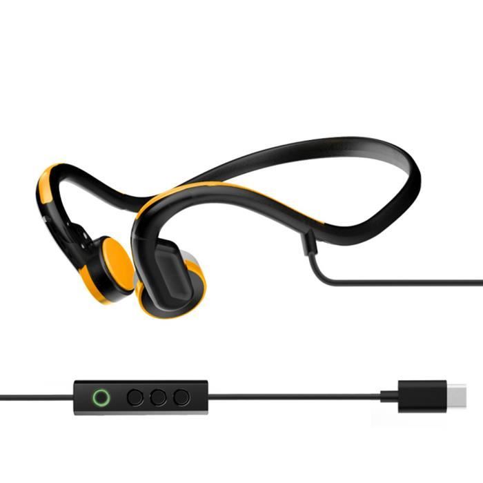 Écouteurs à conduction osseuse Casque de sport de plein air Écouteurs  filaires de type C imperméables Oreille ouverte pour la D - Cdiscount TV  Son Photo