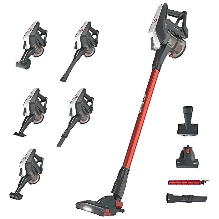 Hoover H FREE 300 HF322AFP Aspirateur sans Fil 2 en 1, autonomie jusqu'à 40 Min, Double éclairage LED, Charge Rapide en Seulement