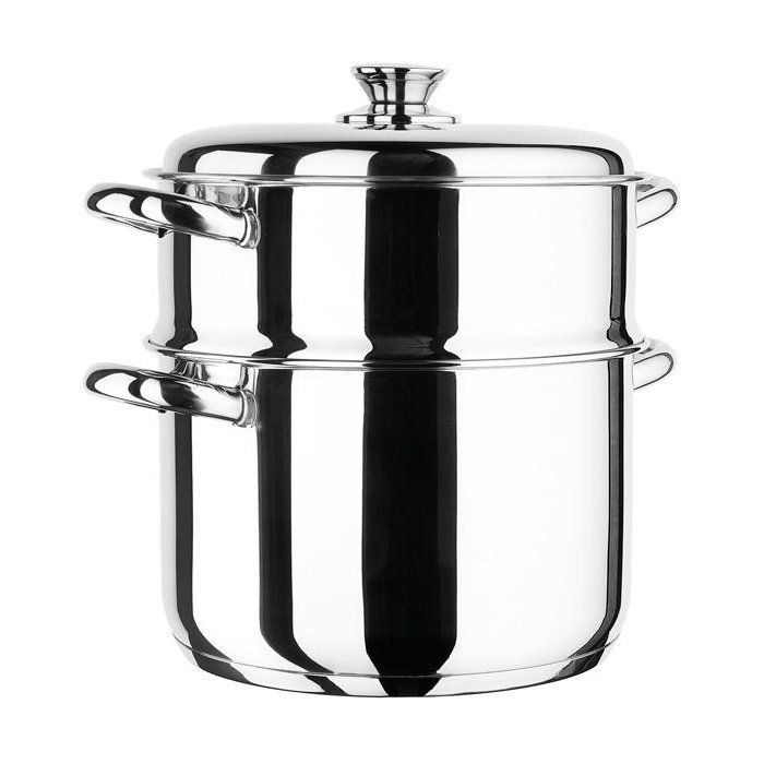 Ensemble cuisson vapeur - INOXIBAR - Marmite et cuiseur - acier inoxydable - cuisson vapeur - induction - Ø20 x H 23 cm