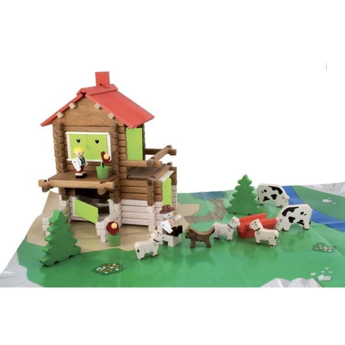 chalet en bois jouet