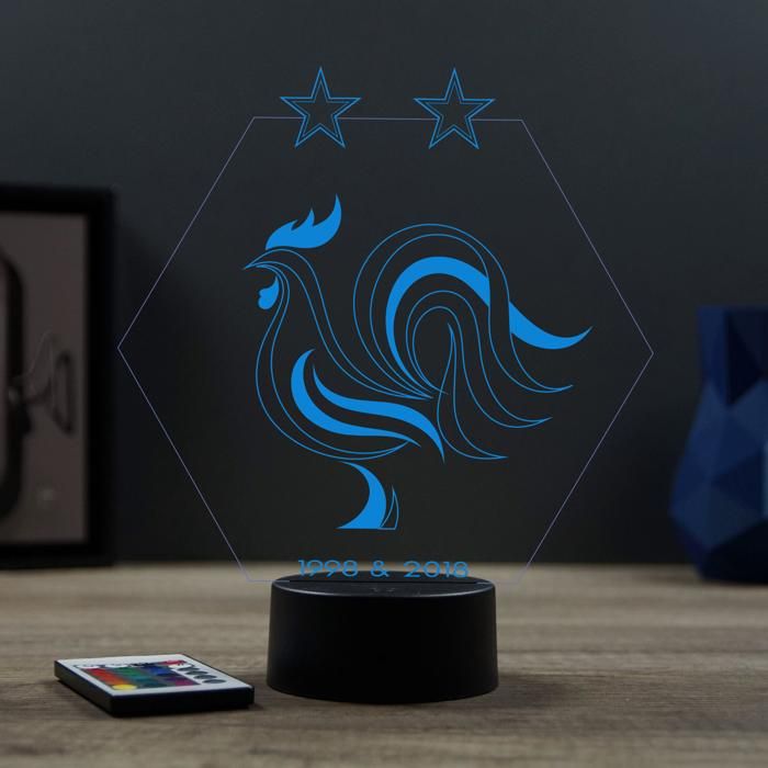 Lampe 3D Sport Equipe de France – LED – Idée Cadeau – Fabriquée en France