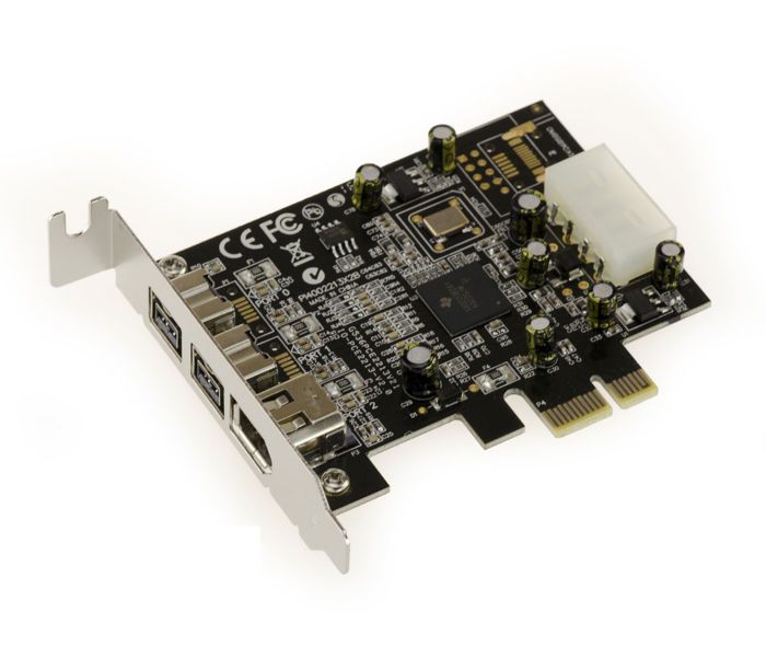 - 2+1 Sorties PCI-E KALEA INFORMATIQUE Carte Contr/ôleur PCIE Low Profile FIREWIRE 800 et 400 IEEE1394A et IEEE1394B sur Port PCI Express 1x Chipset TI XIO2213BZAY