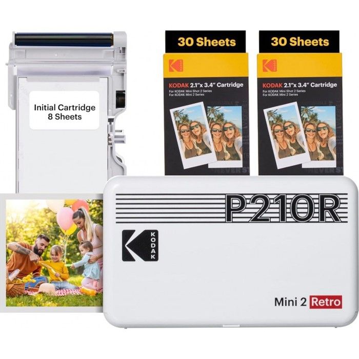 Mini imprimante Bluetooth – Kodak – Rétro Blanc – Jet dencre – Sans fil – A4