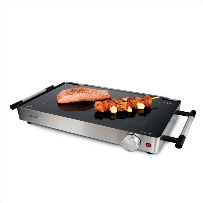 Korona 46100 Plancha électrique 2 en 1 gril teppanyaki en verre et