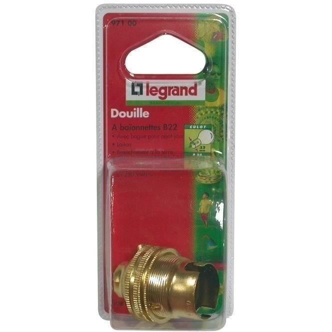 Douille à baïonnettes B22 en métal + bague