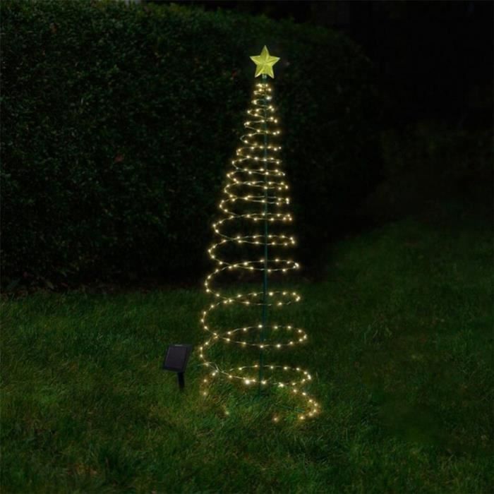 2 Arbres De Noël Solaires Décorés - 30 Pouces, 20 LED, IP65 étanche, 2 Modes - Pour Jardin Et Allée