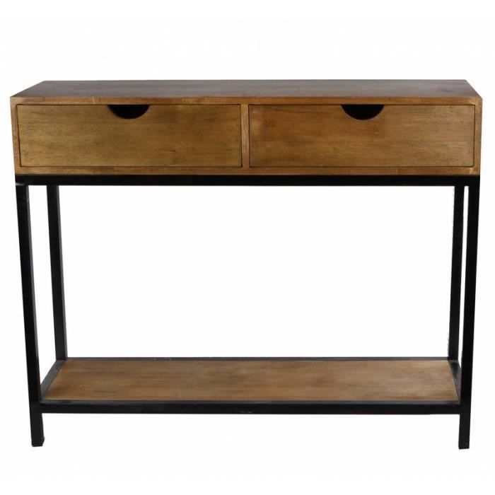 Console Table De Drapier Meuble D Entree A 2 Tiroirs En Acier Et