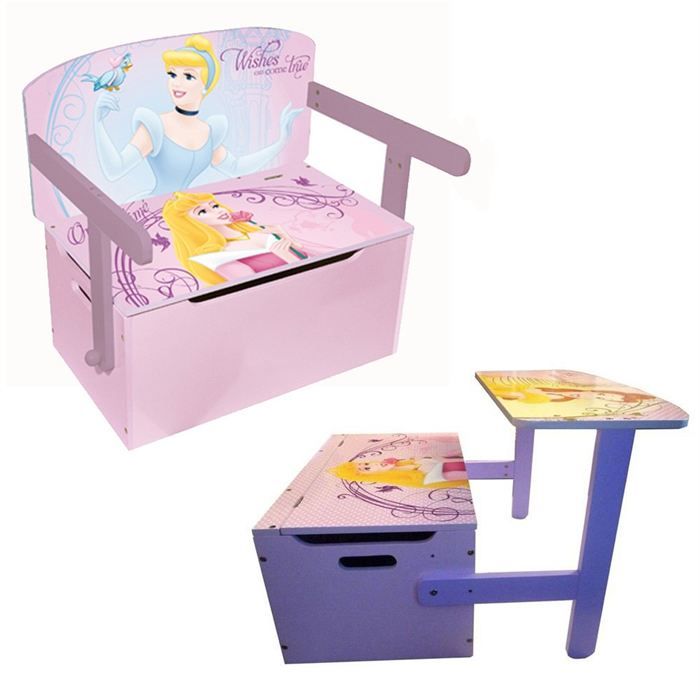 Coffre 3en1 Princesses Coffre Bureau Banc Achat Vente Coffre A Jouets Cdiscount