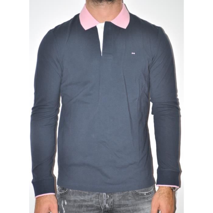 EDEN PARK Polo Manches Longues Homme Marine Cdiscount Pret a Porter