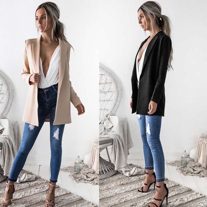 blazer gris femme