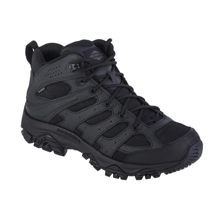 Chaussures de randonnee MERRELL Moab 3 Tactical WP Mid Noir Homme Adulte Respirant Cdiscount Sport
