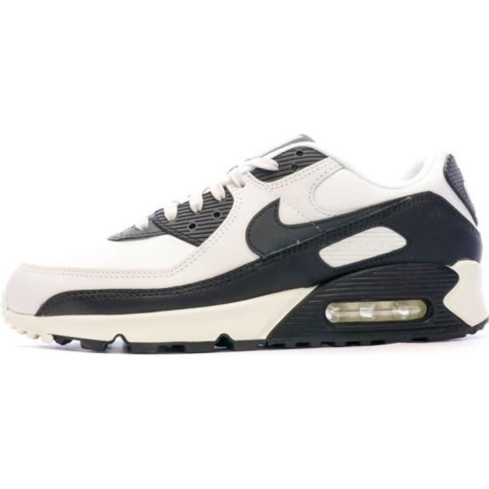 Baskets Noir Blanc Mixte Nike Air Max 90 Blanc Cdiscount Chaussures