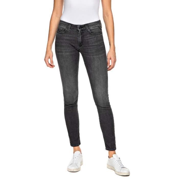REPLAY WH689 New Luz 99 Denim Jeans medium Grey 096 Femme 096 Cdiscount Pret a Porter