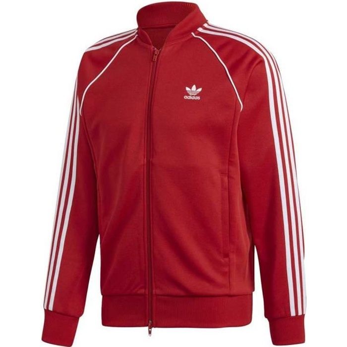 veste adidas femme rouge et blanche