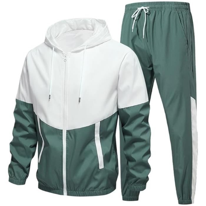 Ensemble Survêtement - Non spécifié - Zippé - Manches Longues - Pantalon Sportif - Vert