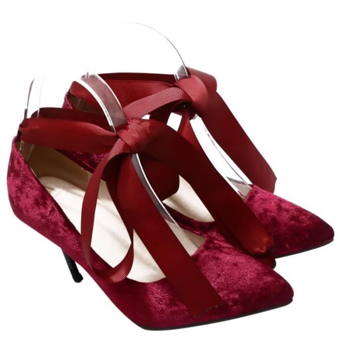 Chaussures à Talons Hauts Plateformes Suede Noir Pompes Sexy Chaussures