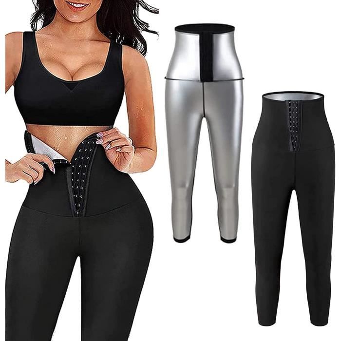 Legging de Yoga Noir - Forte Compression Thermique - Taille Haute