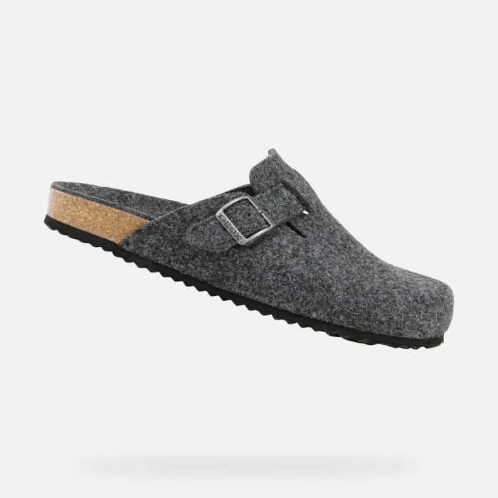 mules - geox - ghita - homme - gris clair - bride/boucle