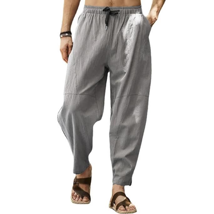 Pantalon détente sales homme coton