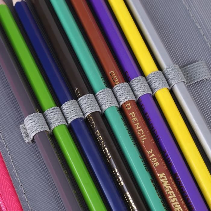 Trousse à crayons - MXZZAND - Grande capacité - 52 emplacements - Tissu ...