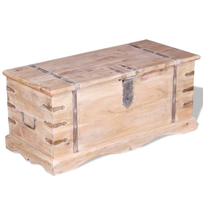 Coffre De Rangement Bois D Acacia Achat Vente Box Coffre