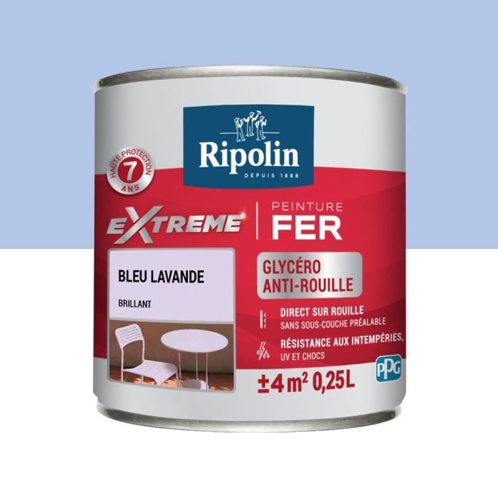 RIPOLIN Peinture pour Fer Extérieur - Bleu Lavande Brillant, 0,25L - Achat / Vente peinture ...