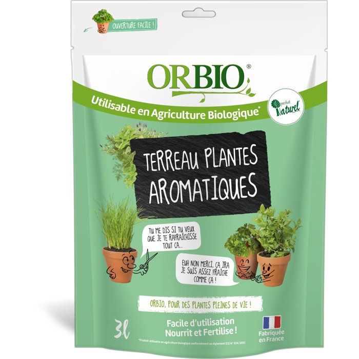 Terreau ORBIO 3 pour plantes aromatiques drainage optimisé - vue 2
