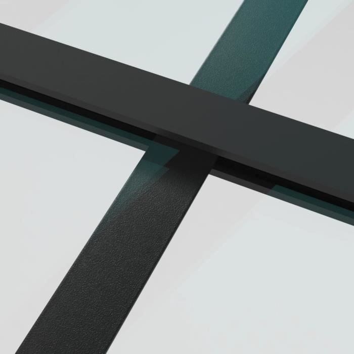 Porte intÃ©rieure 102,5x201,5 cm Noir Verre ESG et aluminium