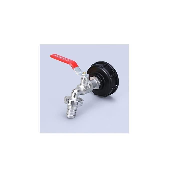 Lot De 2 Adaptateur De Réservoir IBC, Robinet Cuve 1000L Robinet Cuve A Filetage 1 2 Robinet Recuperateur Eau Pour Recuperateur Eau De Pluie Racco 96223299