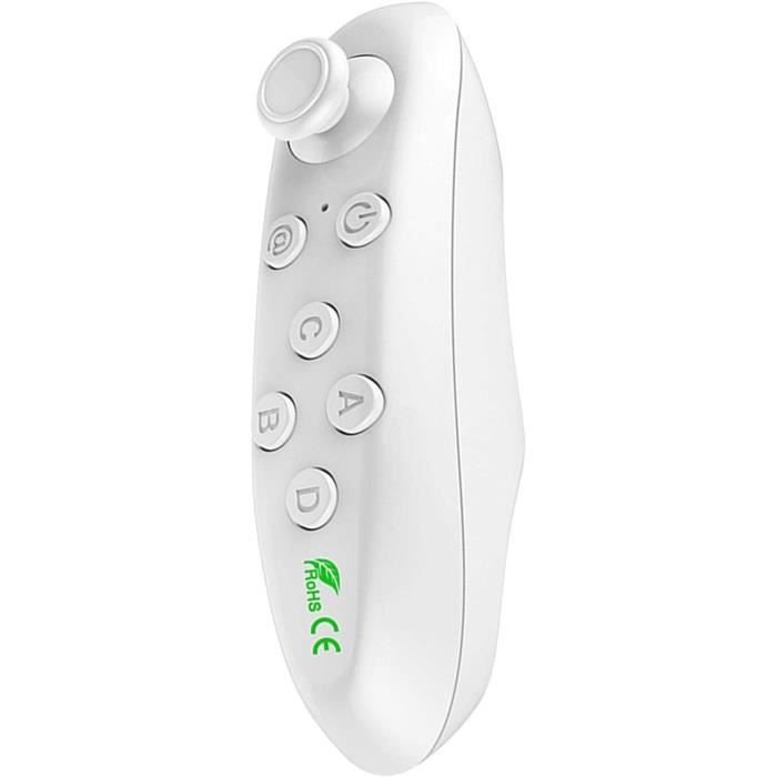 Télécommande VR Bluetooth - Contrôle Jeu, Selfie, Retournement Page, Souris, Volume, Pour Smartphone/casque VR