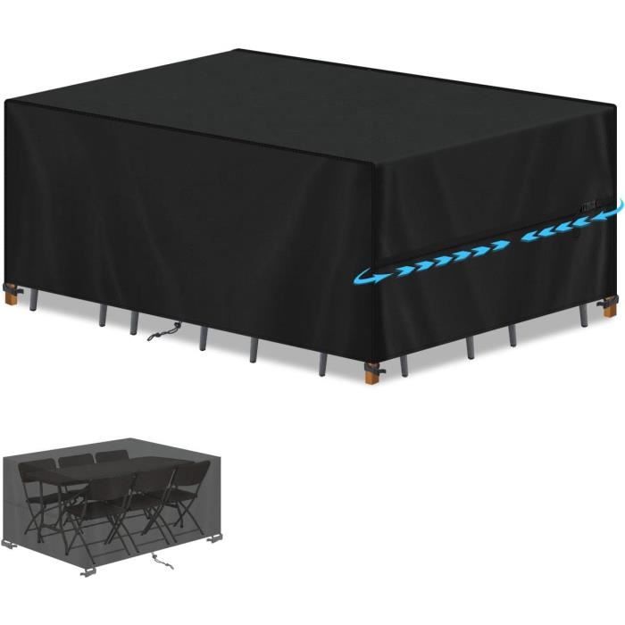 POHOVE Housse De Table De Billard – Tissu Oxford Imperméable, Cordon De Serrage, Anti-poussière, UV, Pour 7/8/9 Pieds (245x140x20 Cm)