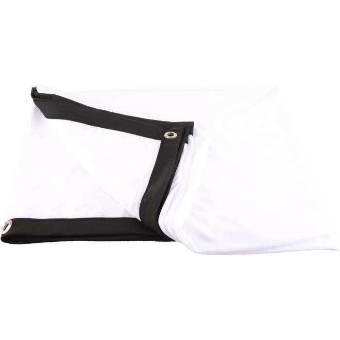 Écran De Projection Portable 60 Pouces Format 4:3 - Tissu Polyester Sans Plis, Translucide (Projection Avant/Arrière) - Idéal Camping, Cinéma Plein Air - Avec Trous De Suspension