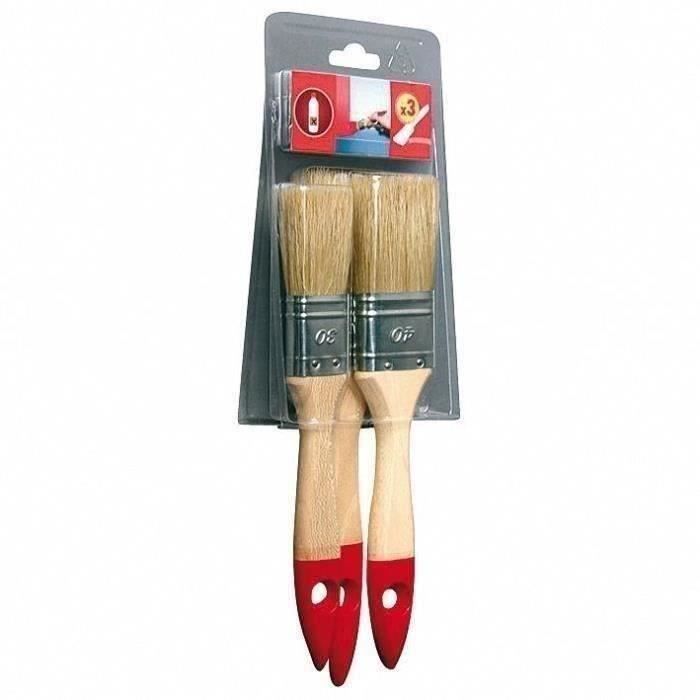 Pinceau plat - glycéro - lot de 3