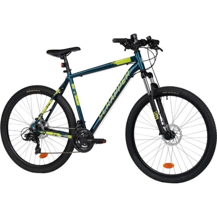 Vélo VTT 27.5'' SCRAPPER XC 3.1 LTD cadre en aluminium - Fourche Télescopique 21 Vitesses, equipé Shimano et double freins à disque.