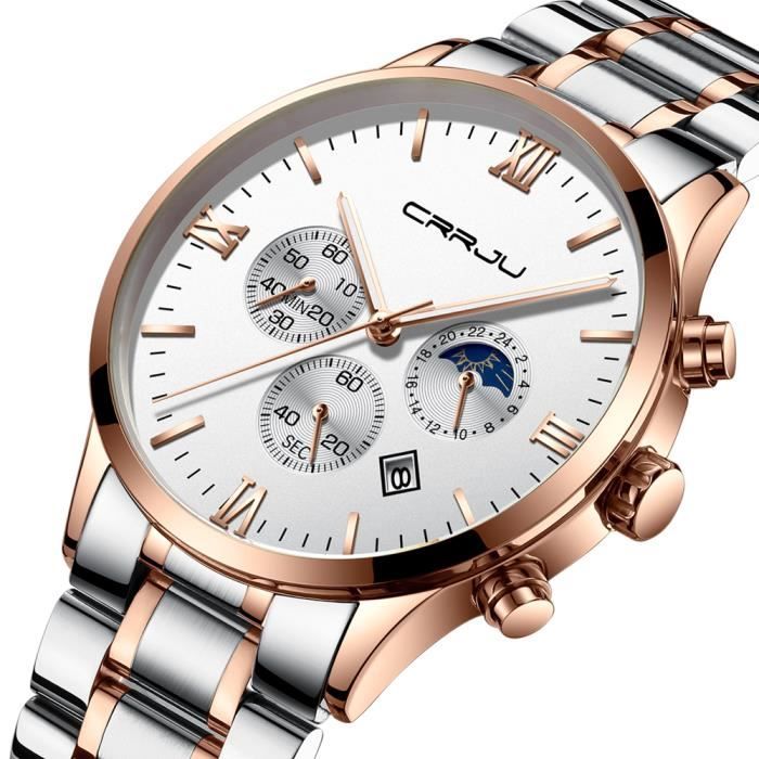 Montres Hommes de marque de luxe 2021 Chronographe bracelet acier
