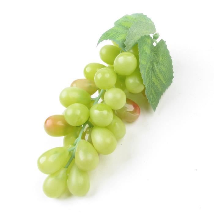 Cobeky Artificielles Plastique Fruits Raisins Grappe Maison Bureau Decoration Vert