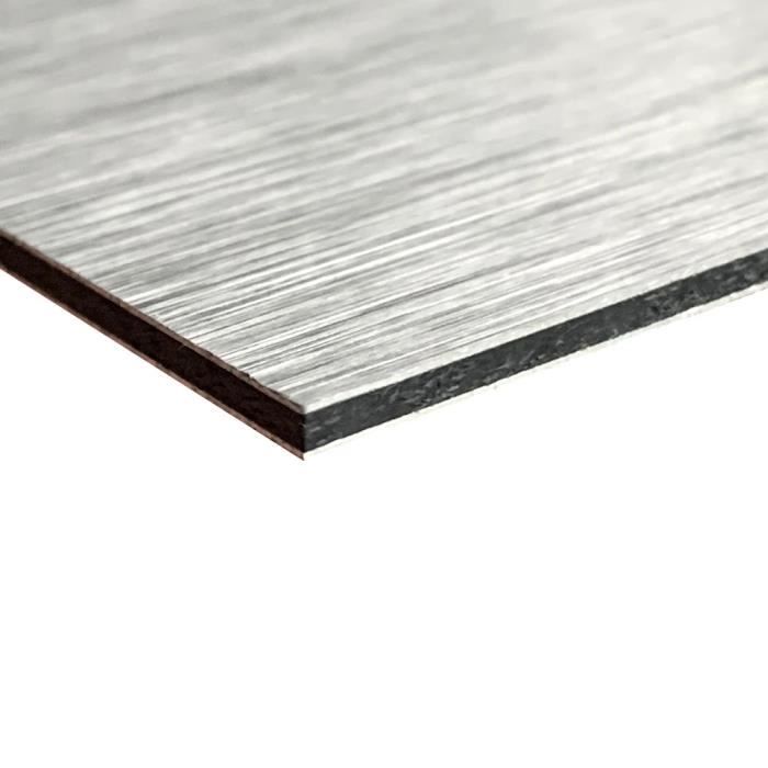 Panneau Composite Aluminium Brossé 3 mm 30 x 40 cm (300 x 400 mm)