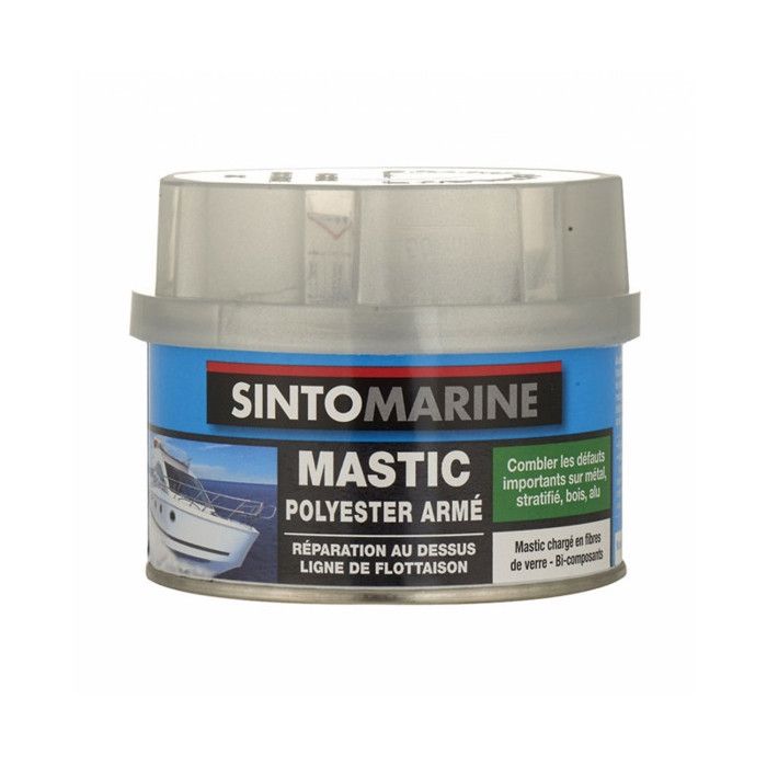 Mastic armé polyester - SINTO - 32300 - 290 g - Résistant aux embruns - Sans styrène