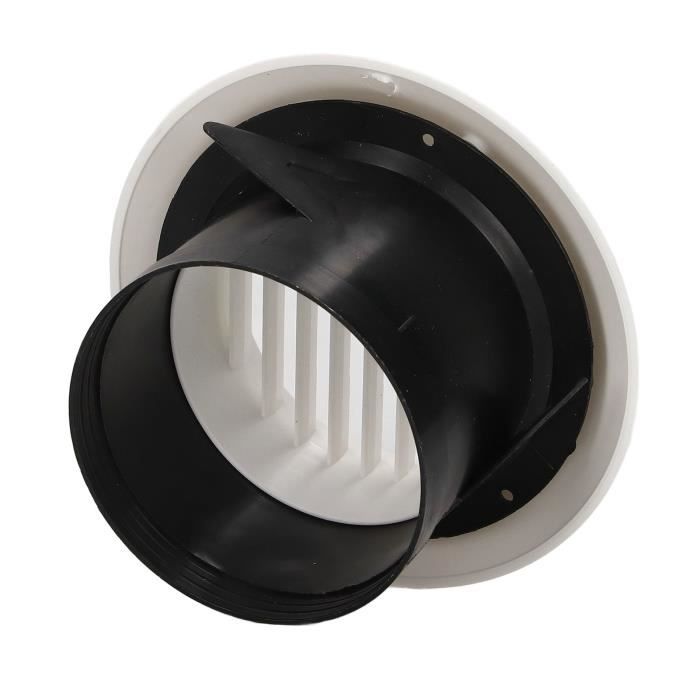 Grille D'aération Ronde Réglable 75 Mm - ABS Blanc - Pour Mur Ou Plaufond - Salle De Bain, Cuisine, Bureau