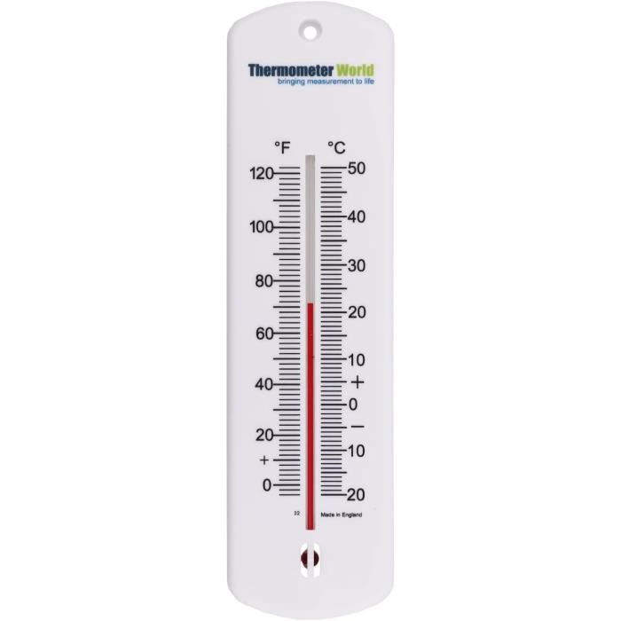 Grand Thermomètre D'intérieur En Bois De 380 Mm – Thermomètre D'intérieur Fiable Et Précis Pour Une Utilisation Dans La Maison Facile à Monter Au Mur (design Chambre De Bébé