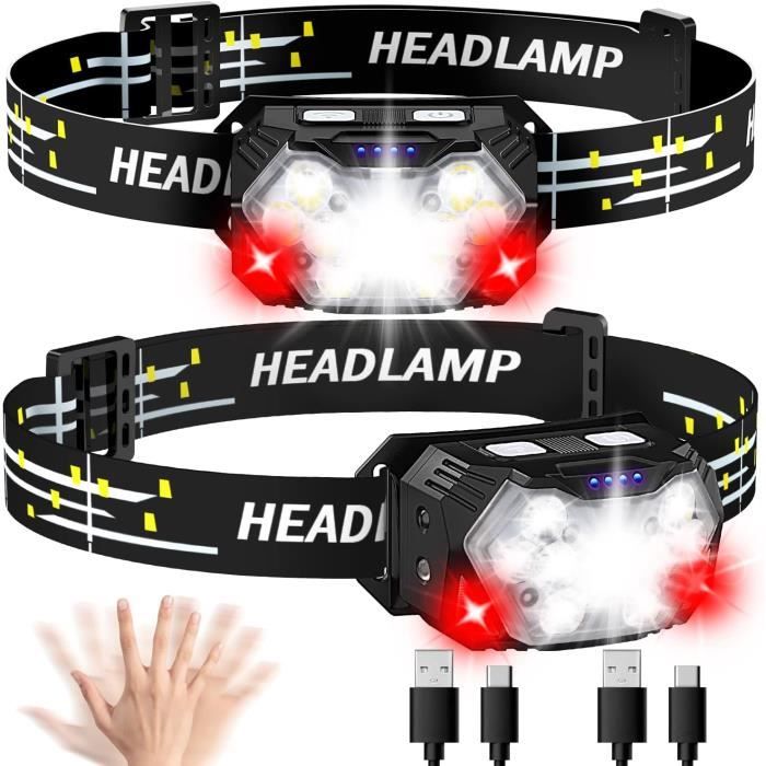 Lsnisni Lampe Frontale LED 1 Pièces, 2000 Lumens Torche Frontale Rechargeable USB C, Lumière Lsnisni Lampe Frontale LED 1 Pièces, 2000 Lumens Torche Frontale Rechargeable USB C, Lumière