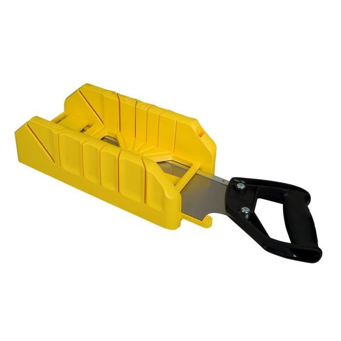 Boite à coupe Holster ABS Plastique + scie a dos integrée STANLEY - 1-19-800 - 350 mm