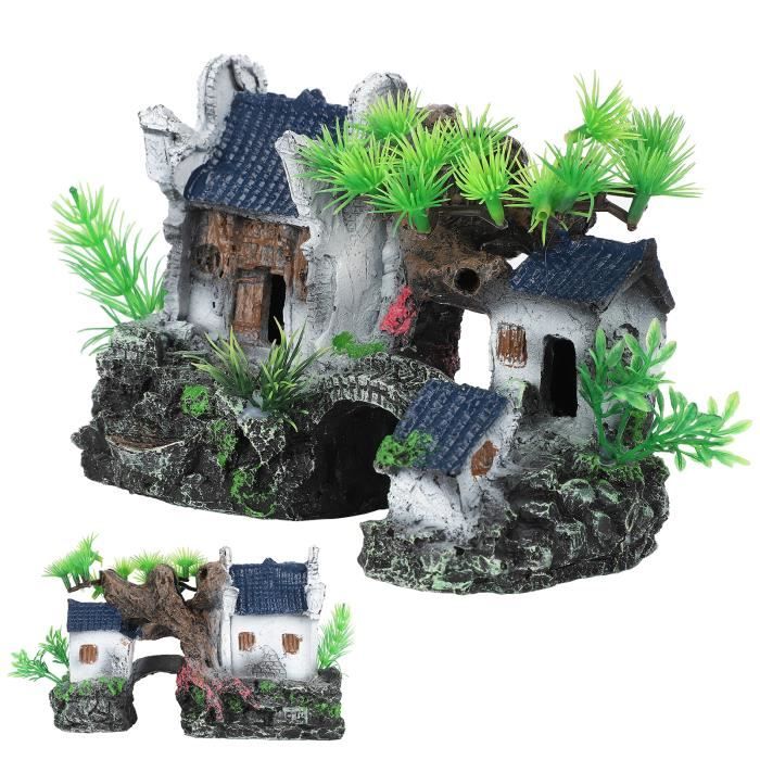 Meilleurs prix pour SURENHAP Décor d’aquarium Décor d'aquarium en résine, aménagement paysager, maison de rocaille, grotte de poisson, animalerie fond