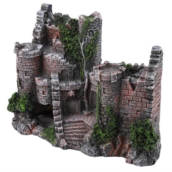 Comparer les prix de Décor daquarium - Non spécifié - Maison en résine - 19 x 14 x 8 cm - Sécurisé pour eau douce et salée - Stable