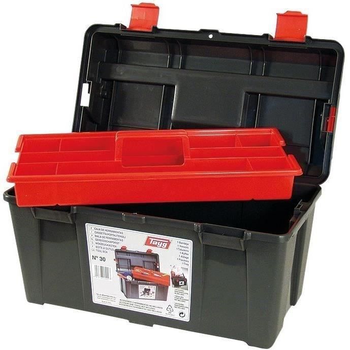 Boîte à outils plastique - noir - 45 cm